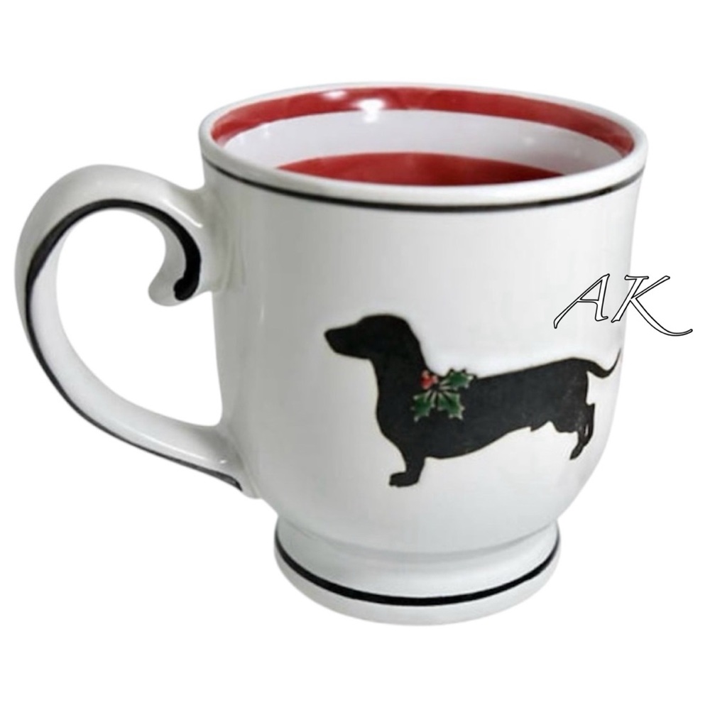 Spectrum Designz Dachshund Silhouette Christmas 17 oz Coffee Mug 🐾 Doxie Wiener